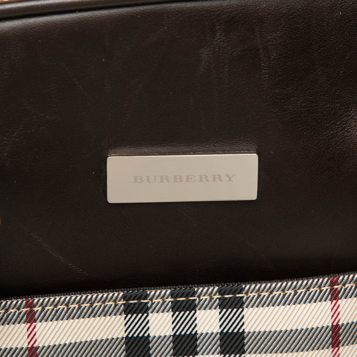 Burberry House Check Canvas Boston Bag — Beige