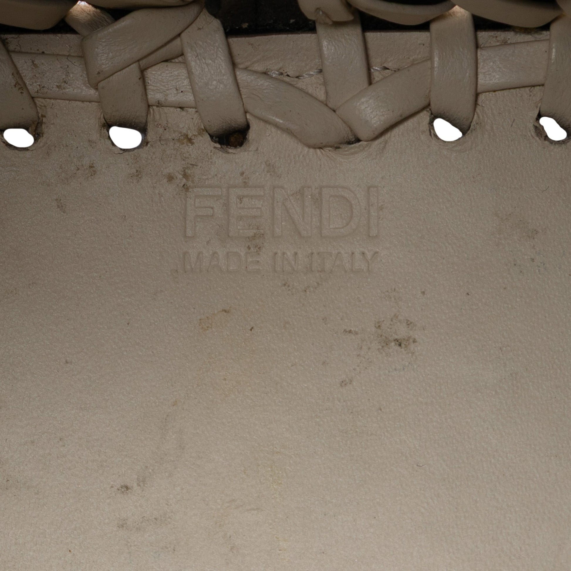 Fendi Mini Embossed Leather Whipstitch Mon Tresor Bucket Bag