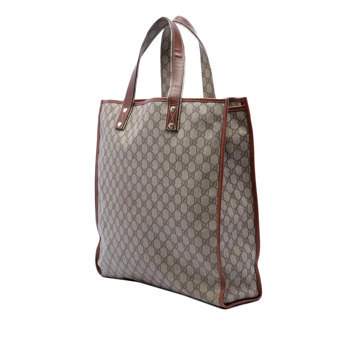 Gucci GG Supreme Web Tote — Beige