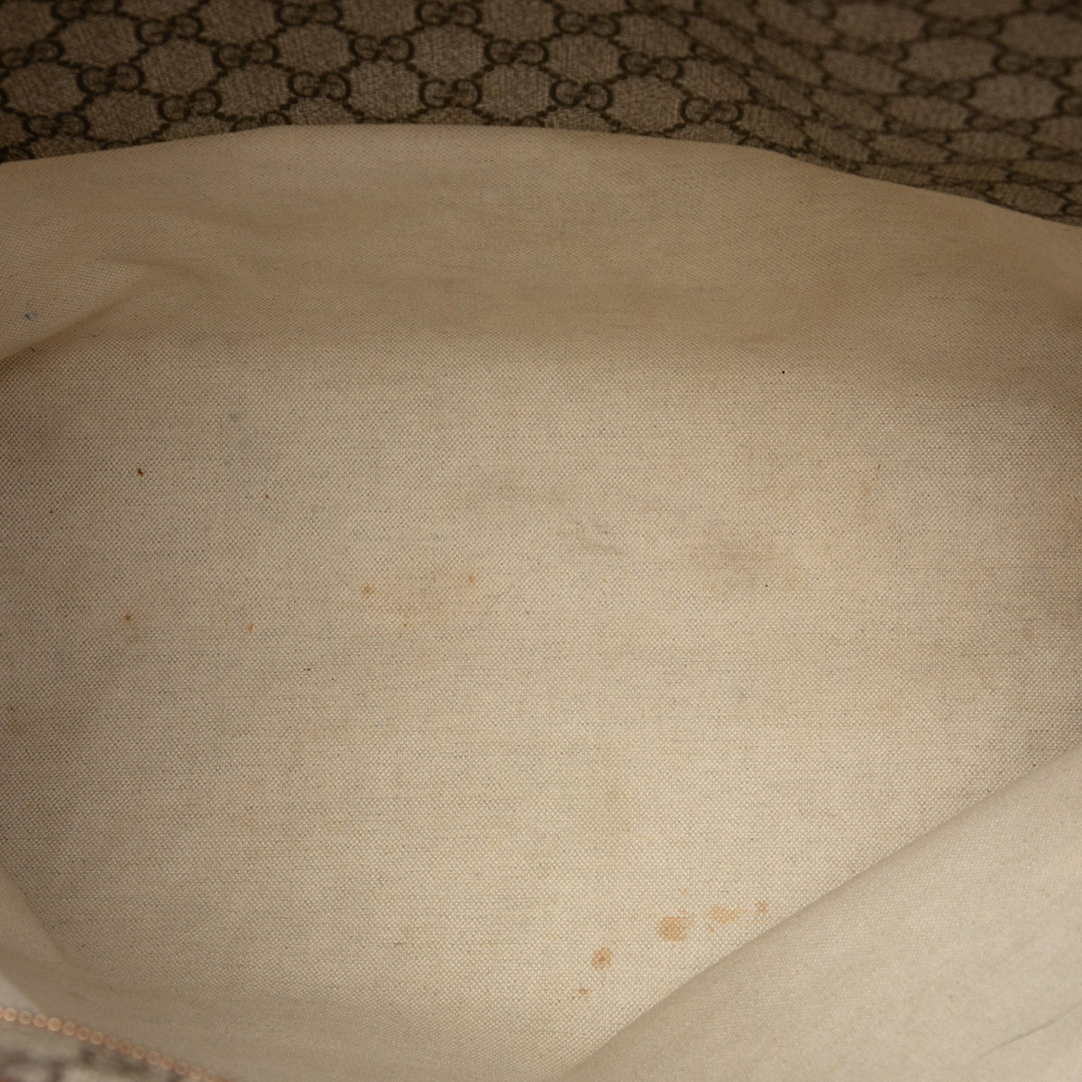 Gucci GG Supreme Web Tote — Beige