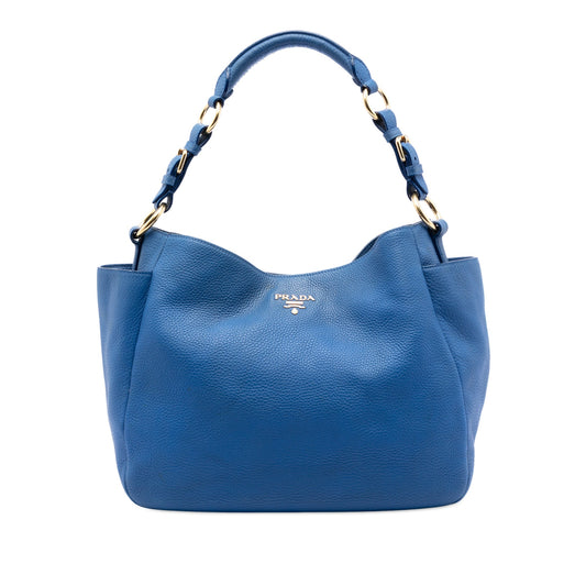 Prada Vitello Daino Side Pocket Shoulder Bag