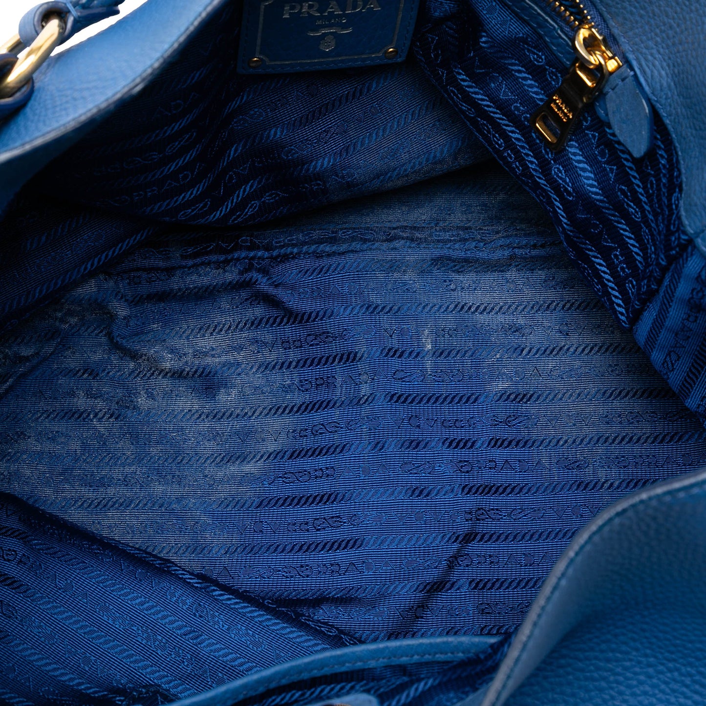 Prada Vitello Daino Side Pocket Shoulder Bag
