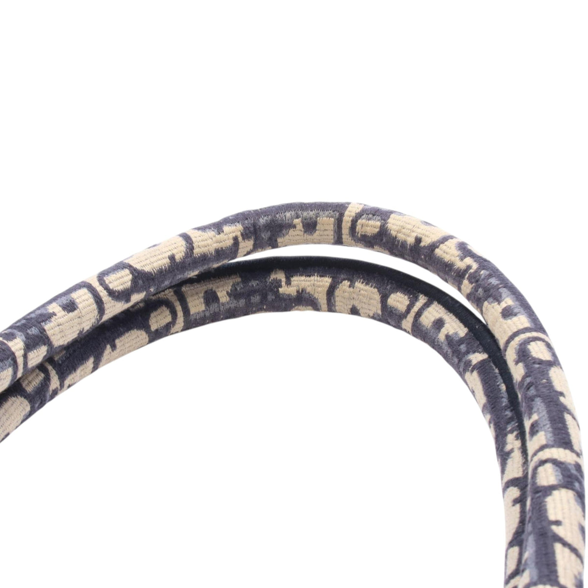 Dior Large Oblique Embroidered Canvas Book Tote — Blue