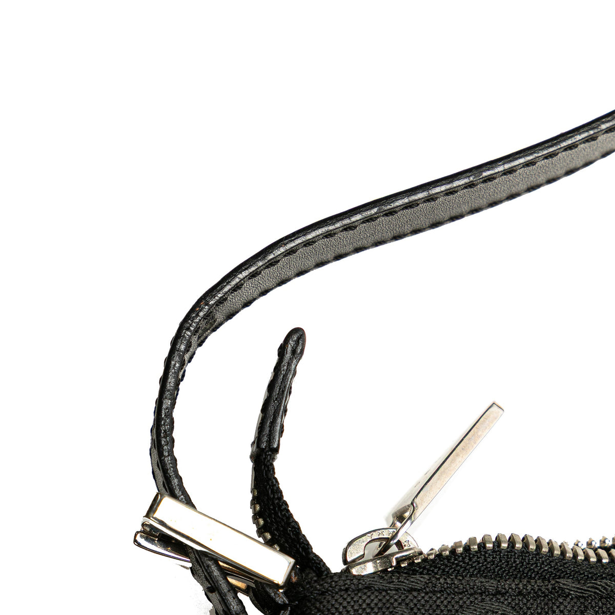 Celine C Macadam Canvas Shoulder Bag — Black