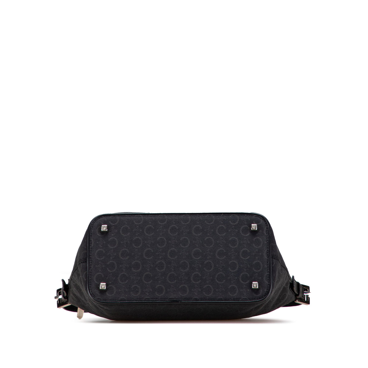 Celine C Macadam Canvas Shoulder Bag — Black