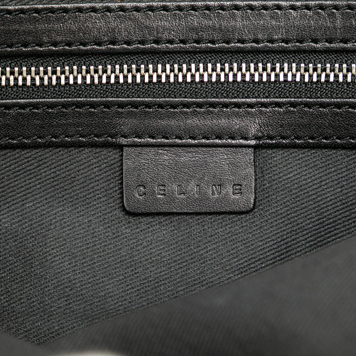 Celine C Macadam Canvas Shoulder Bag — Black