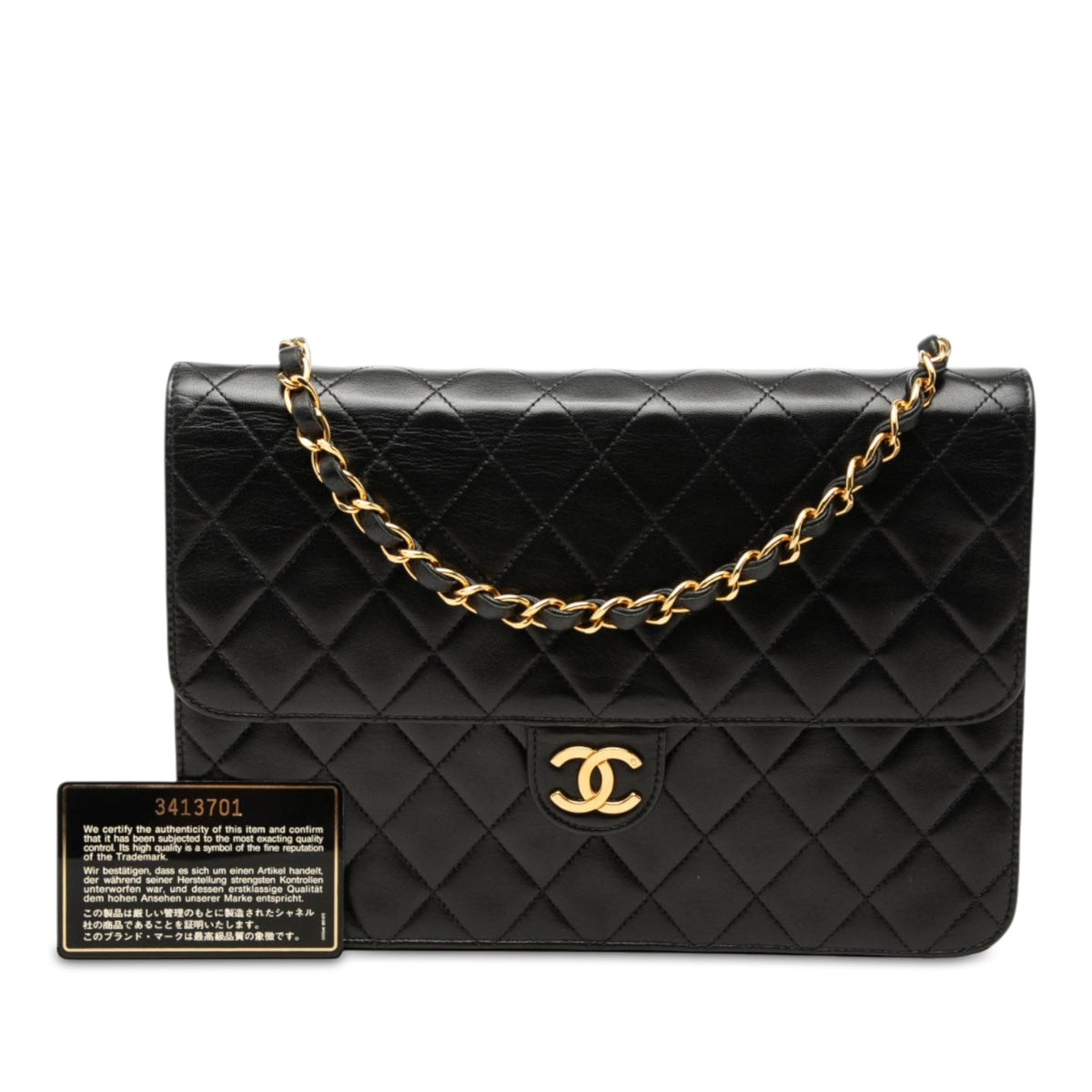 Chanel Medium CC Quilted Lambskin Single Flap