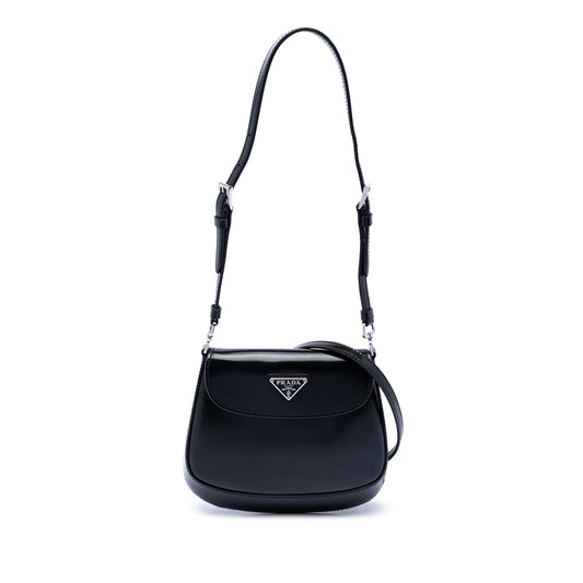 Prada Mini Brushed Leather Cleo Flap