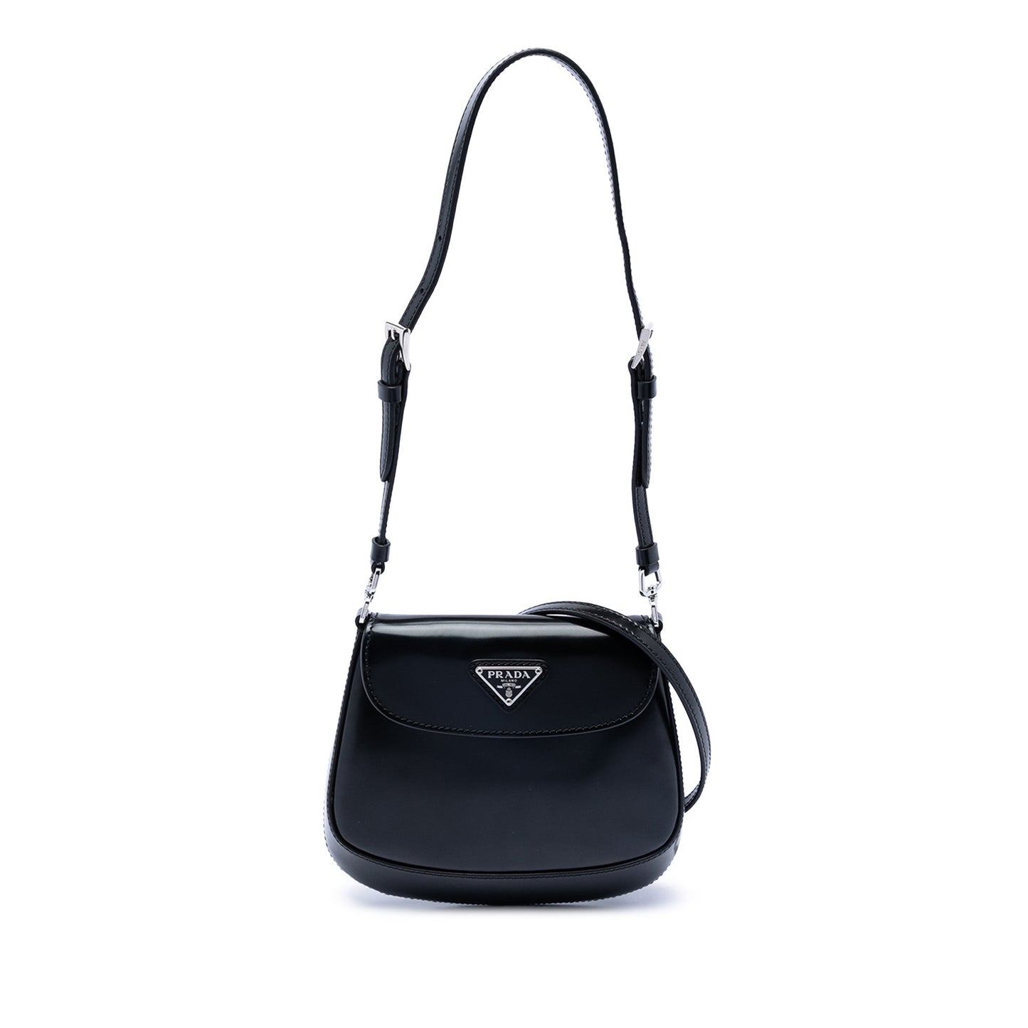 Prada Mini Brushed Leather Cleo Flap