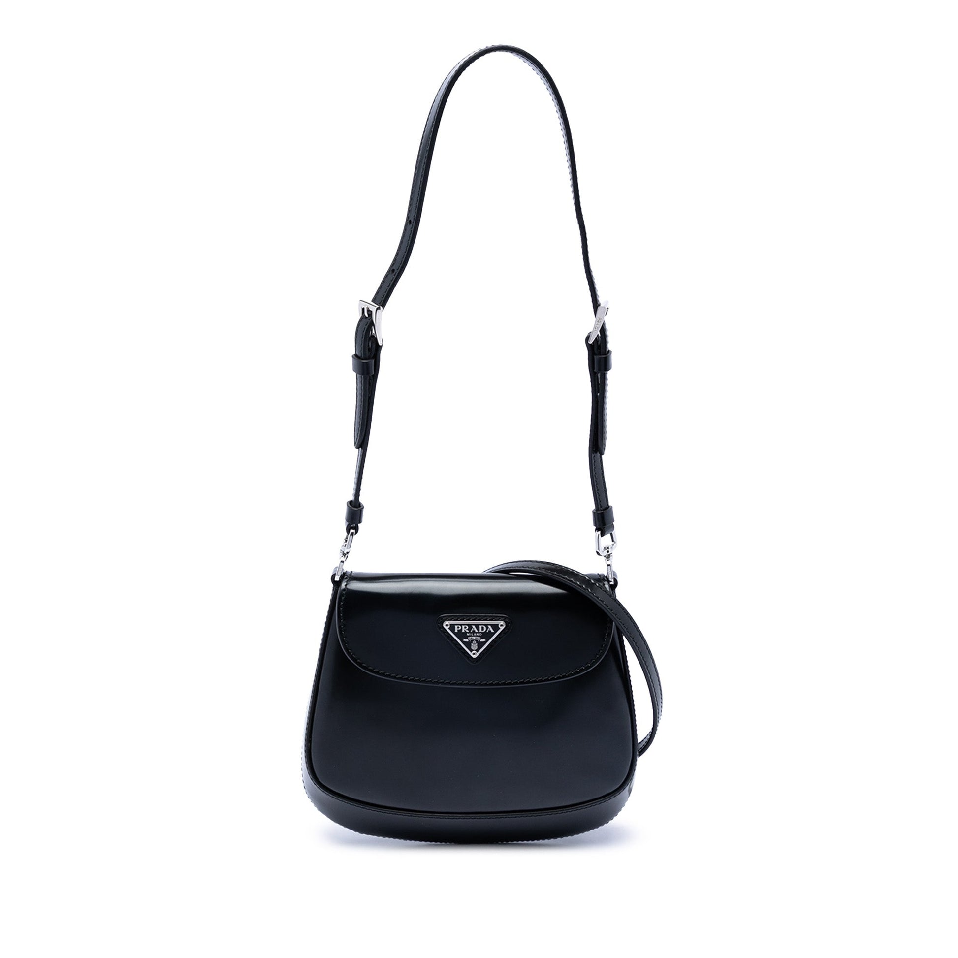 Prada Mini Brushed Leather Cleo Flap