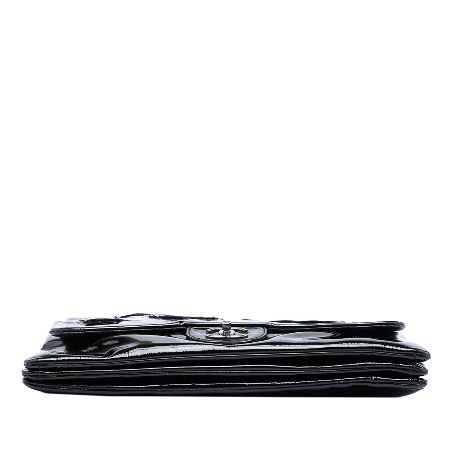 Chanel Patent Camellia Flap Bag