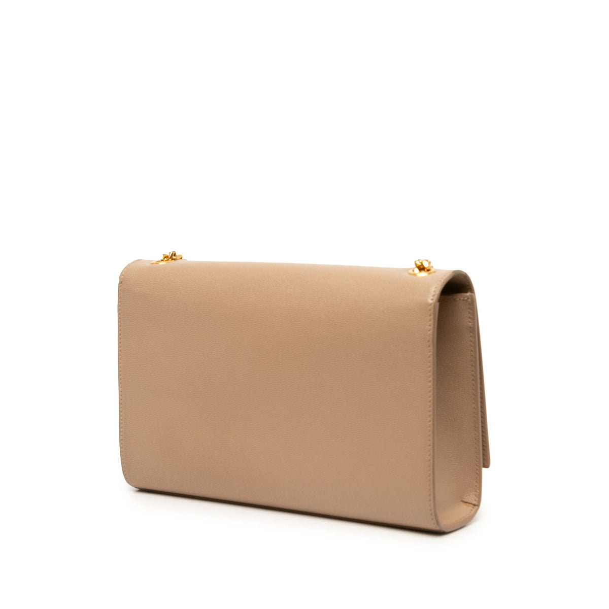 Saint Laurent Medium Grain De Poudre Monogram Kate Crossbody — Beige