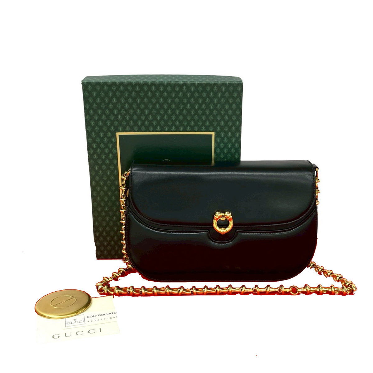 Gucci Calfskin Chain Crossbody
