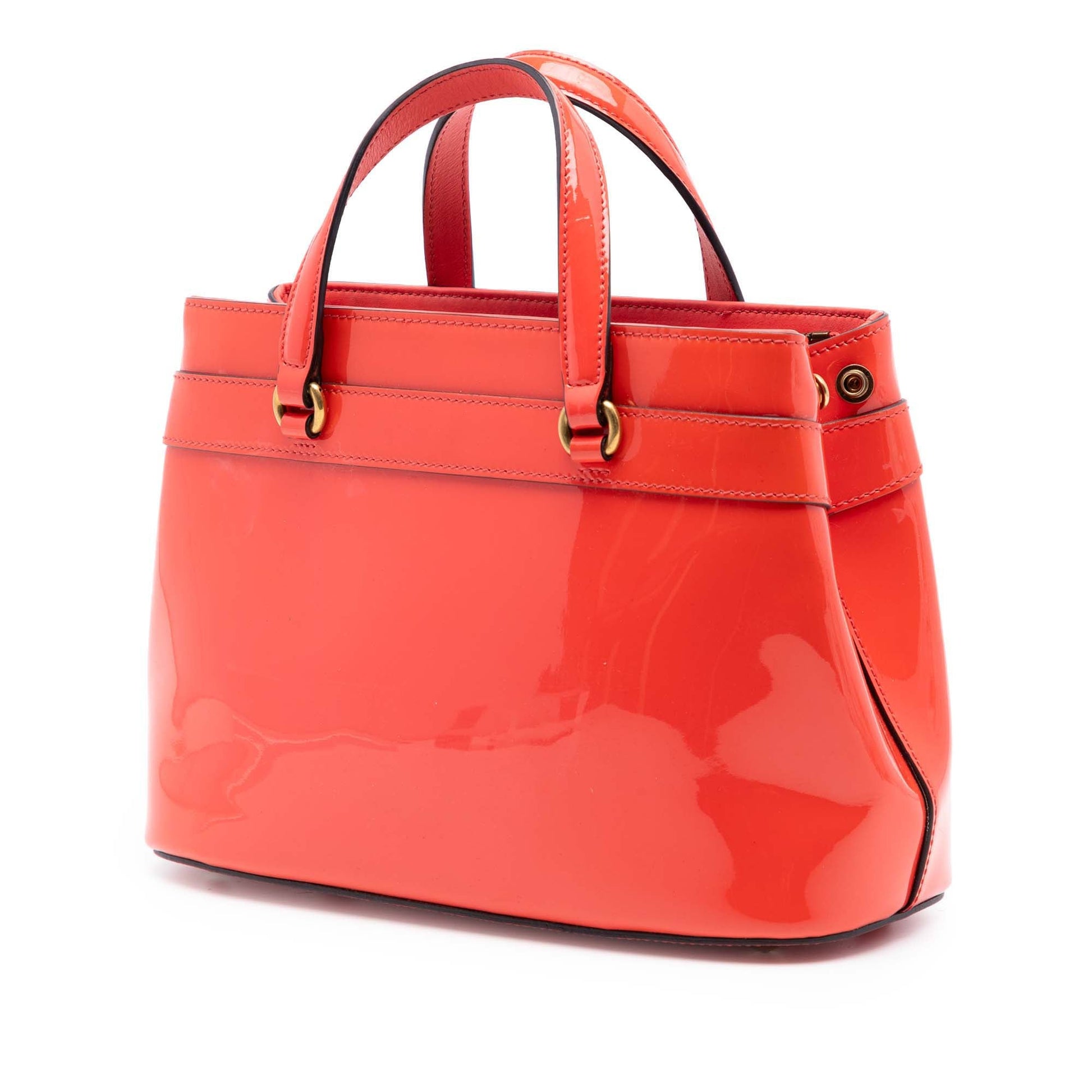 Gucci Patent Bright Bit Satchel