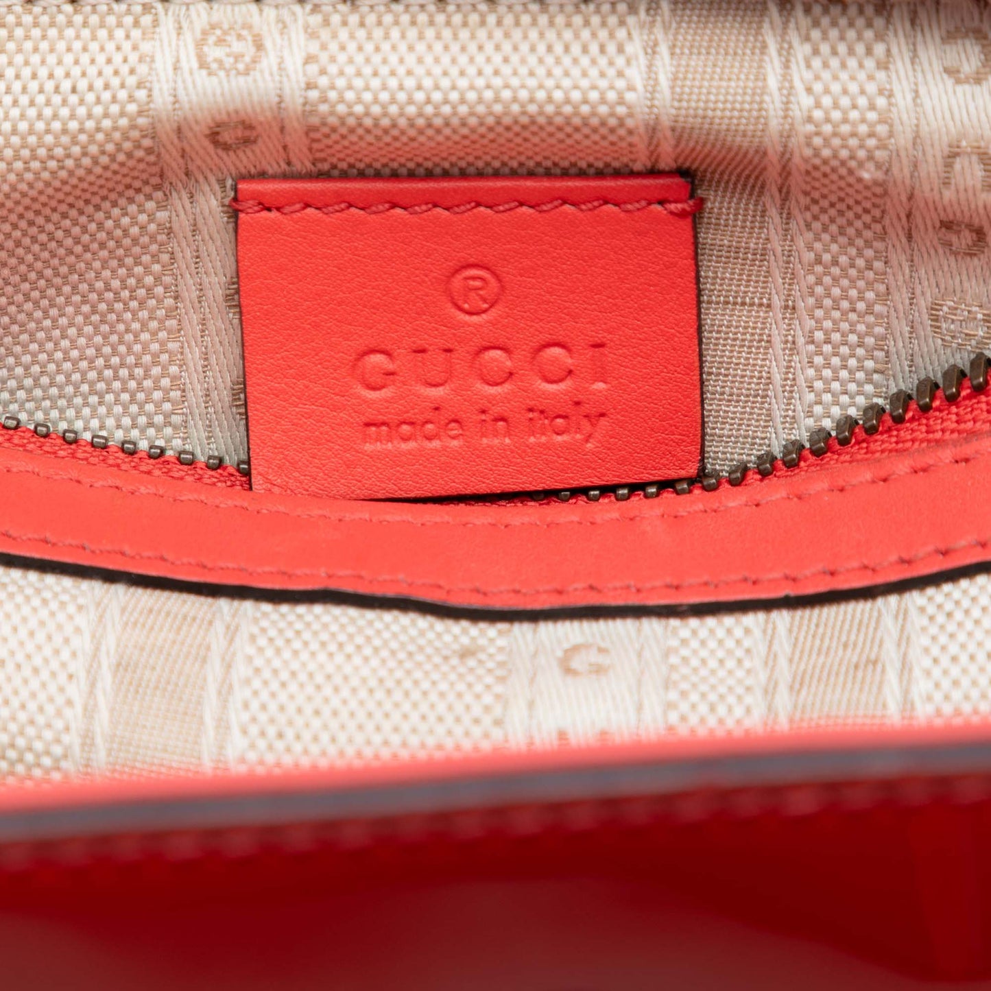 Gucci Patent Bright Bit Satchel