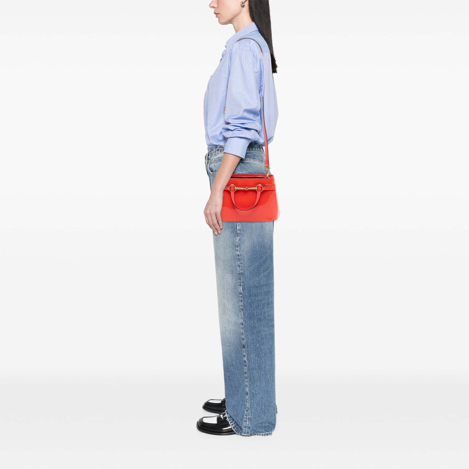 Gucci Patent Bright Bit Satchel
