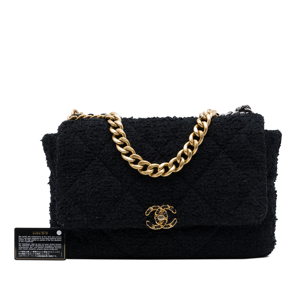 Chanel Maxi Tweed 19 Flap