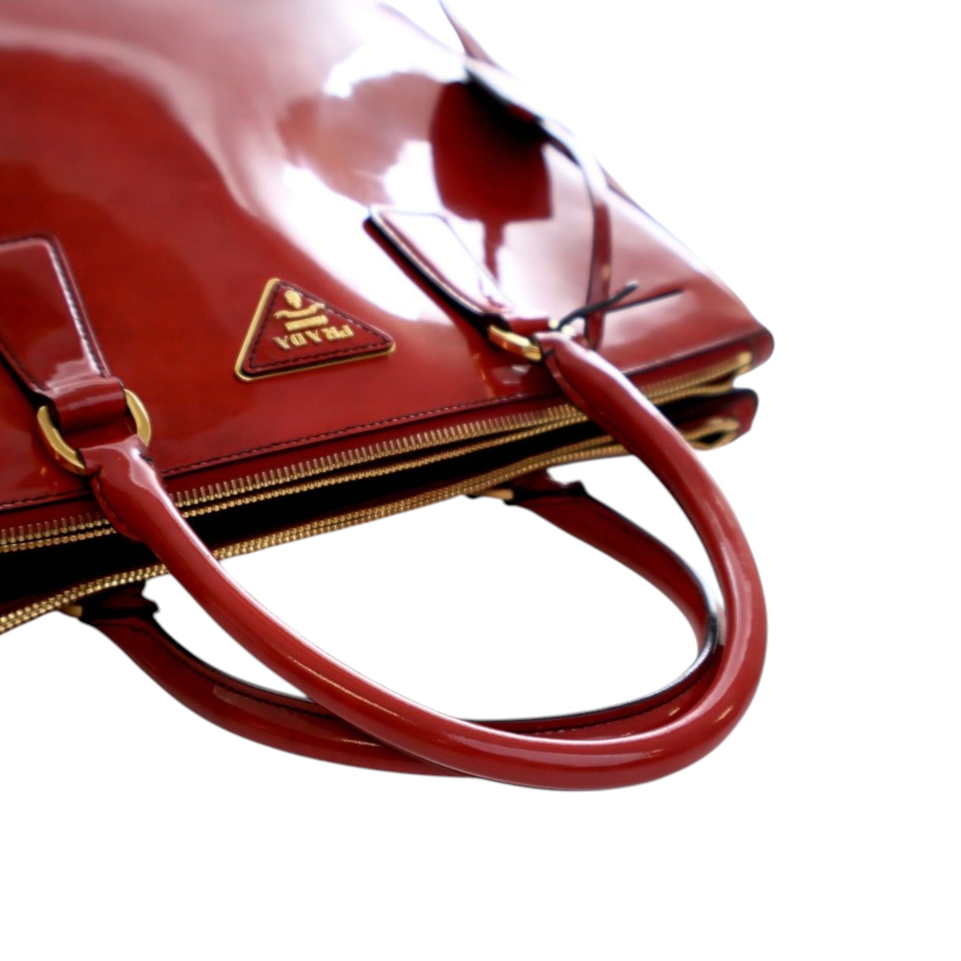 Prada Medium Spazzolato Galleria Double Zip Satchel