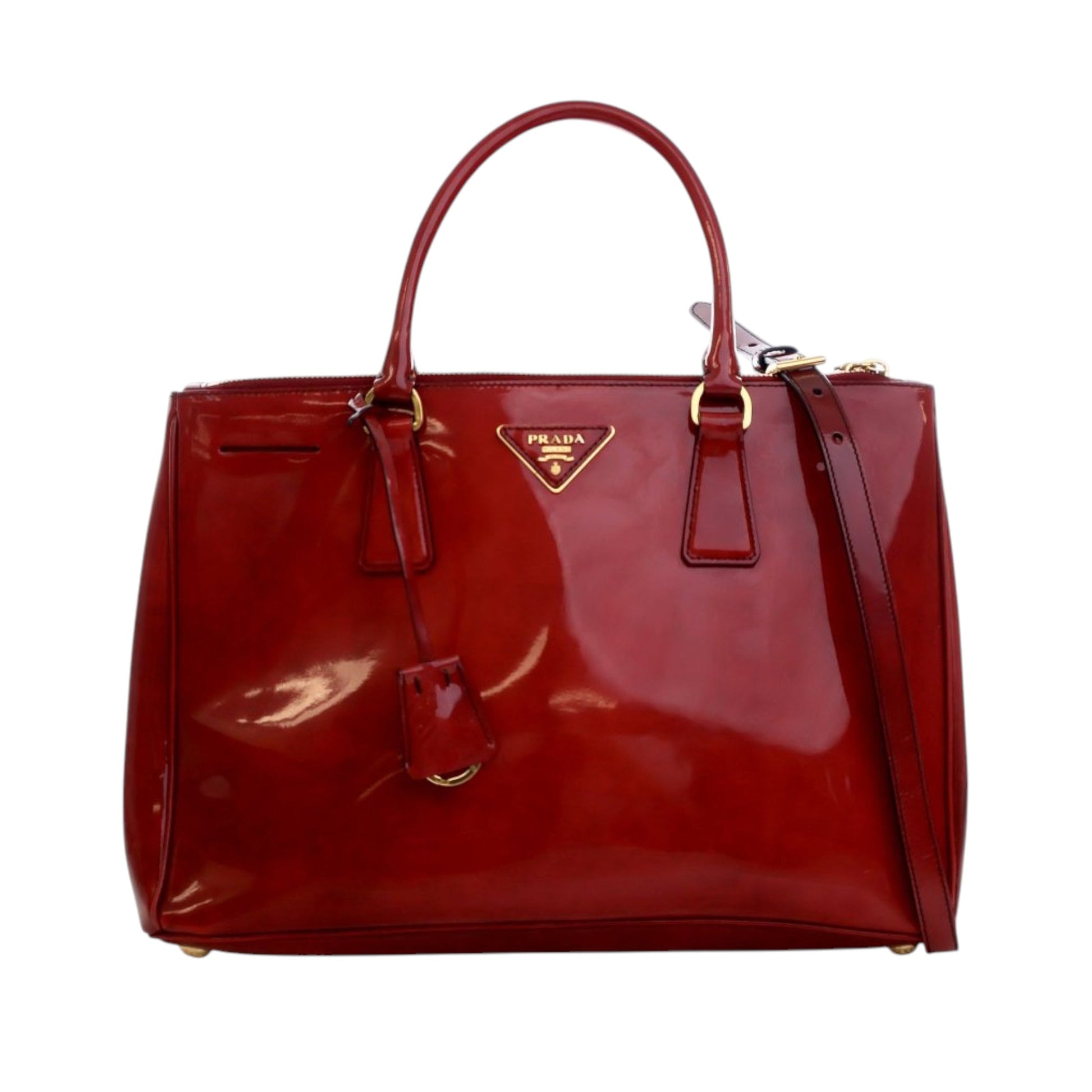 Prada Medium Spazzolato Galleria Double Zip Satchel