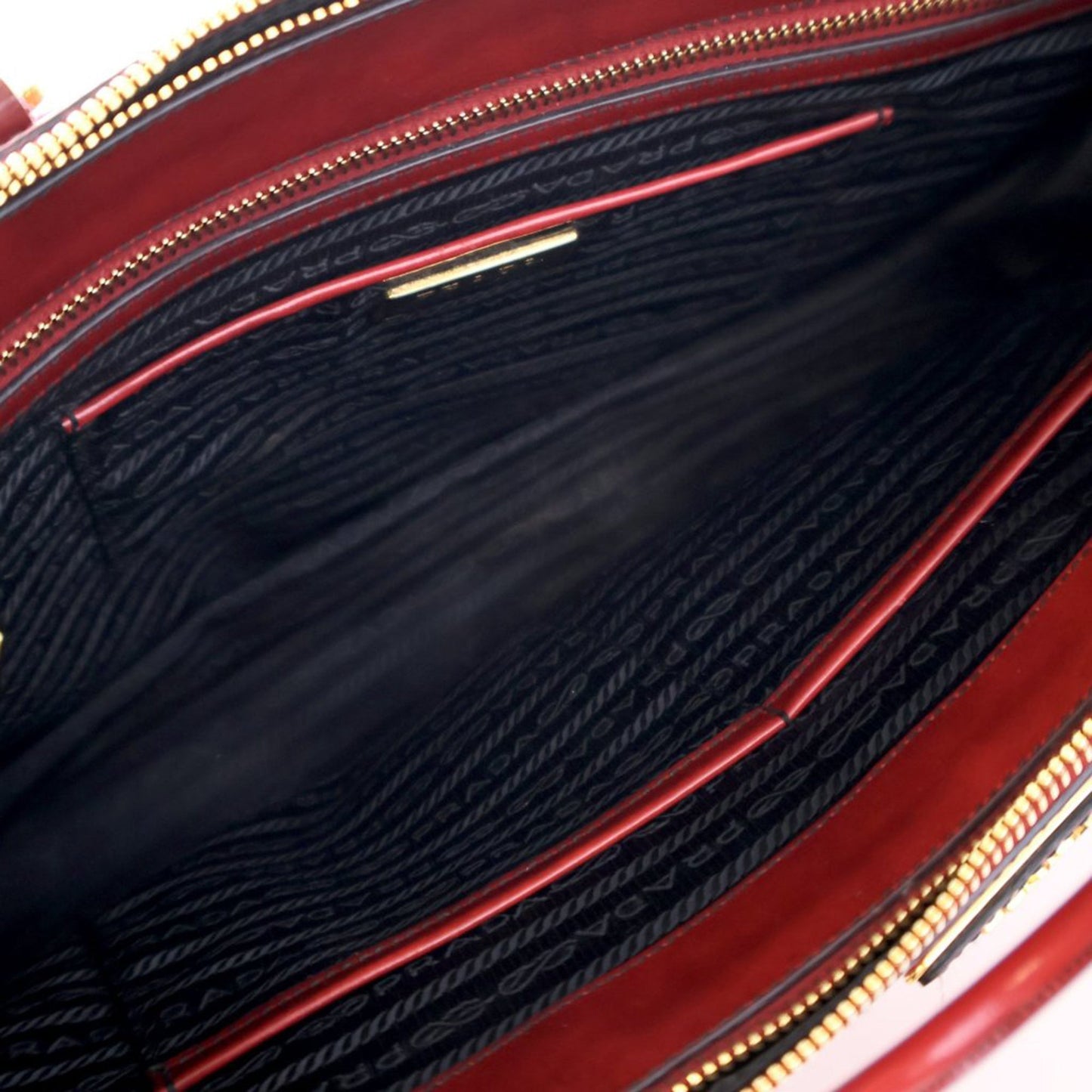 Prada Medium Spazzolato Galleria Double Zip Satchel