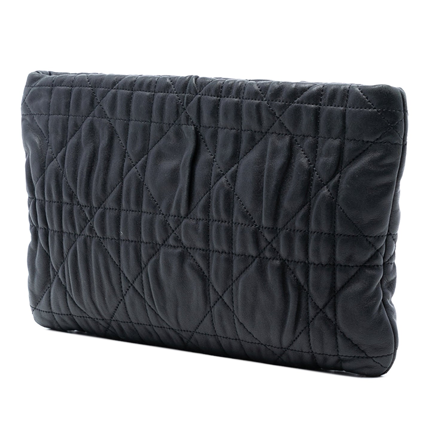 Dior Calfskin Cannage Rose Clutch