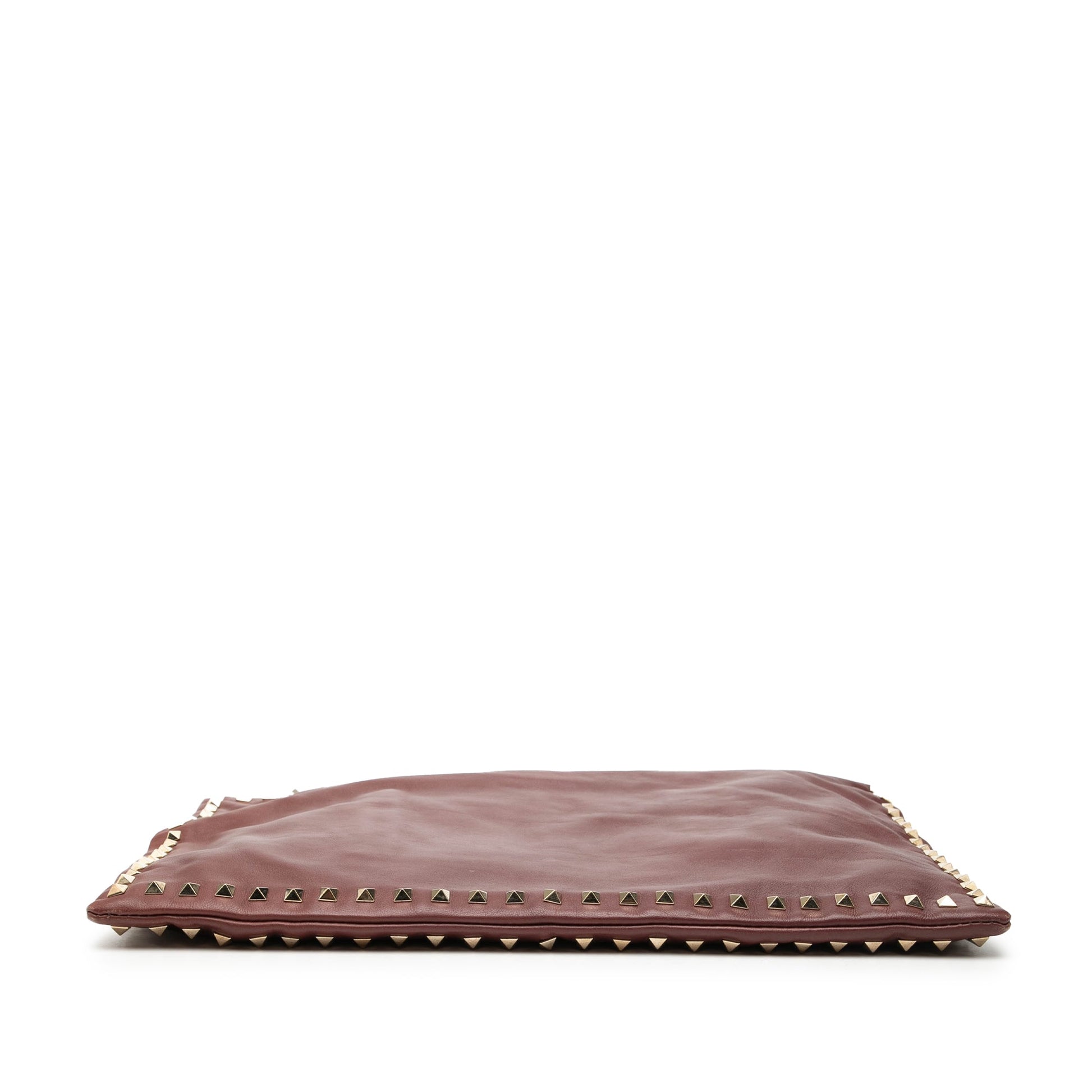 Valentino Large Leather Rockstud Clutch