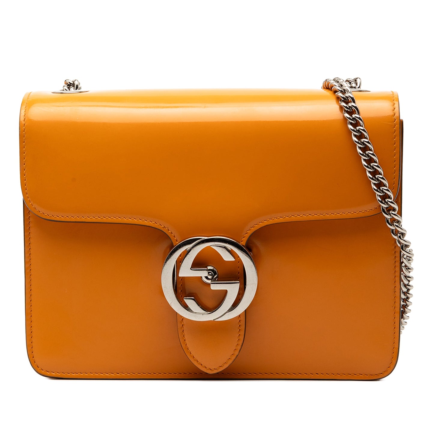 Gucci Small Polished Calfskin Interlocking G Dollar Crossbody