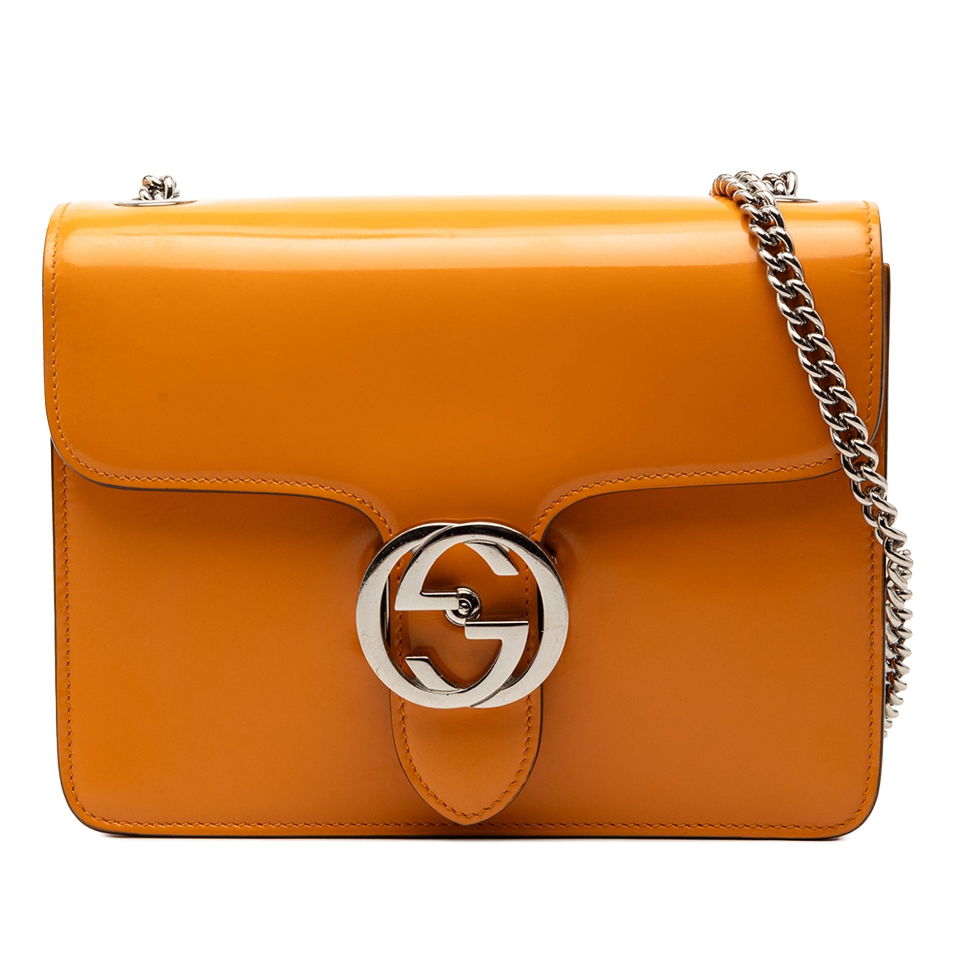 Gucci Small Polished Calfskin Interlocking G Dollar Crossbody