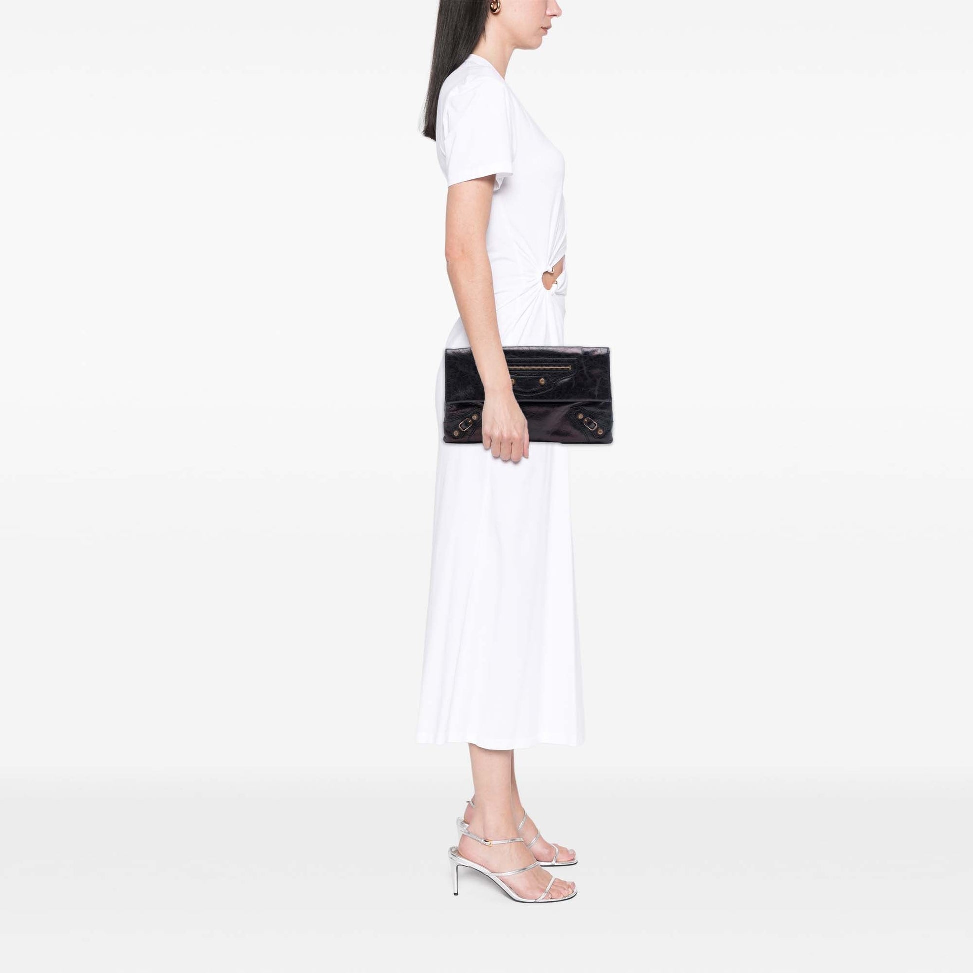 Balenciaga Lambskin Motocross Giant 12 Envelope Clutch