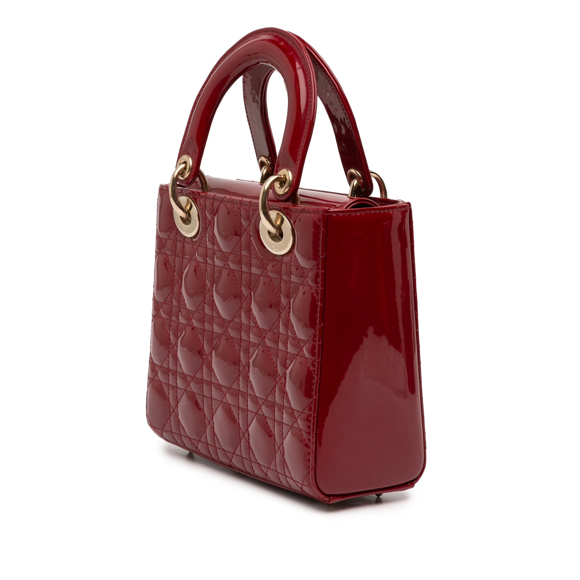 Dior Small Patent Cannage Lady Dior