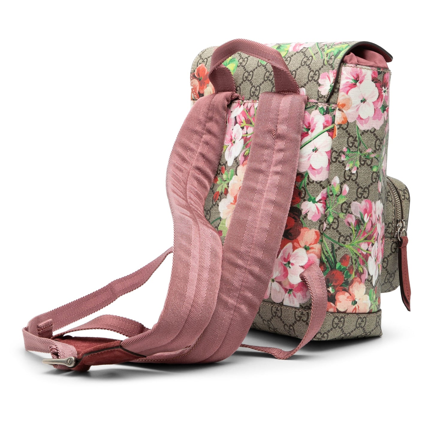 Gucci Small GG Supreme Blooms Single Buckle Backpack