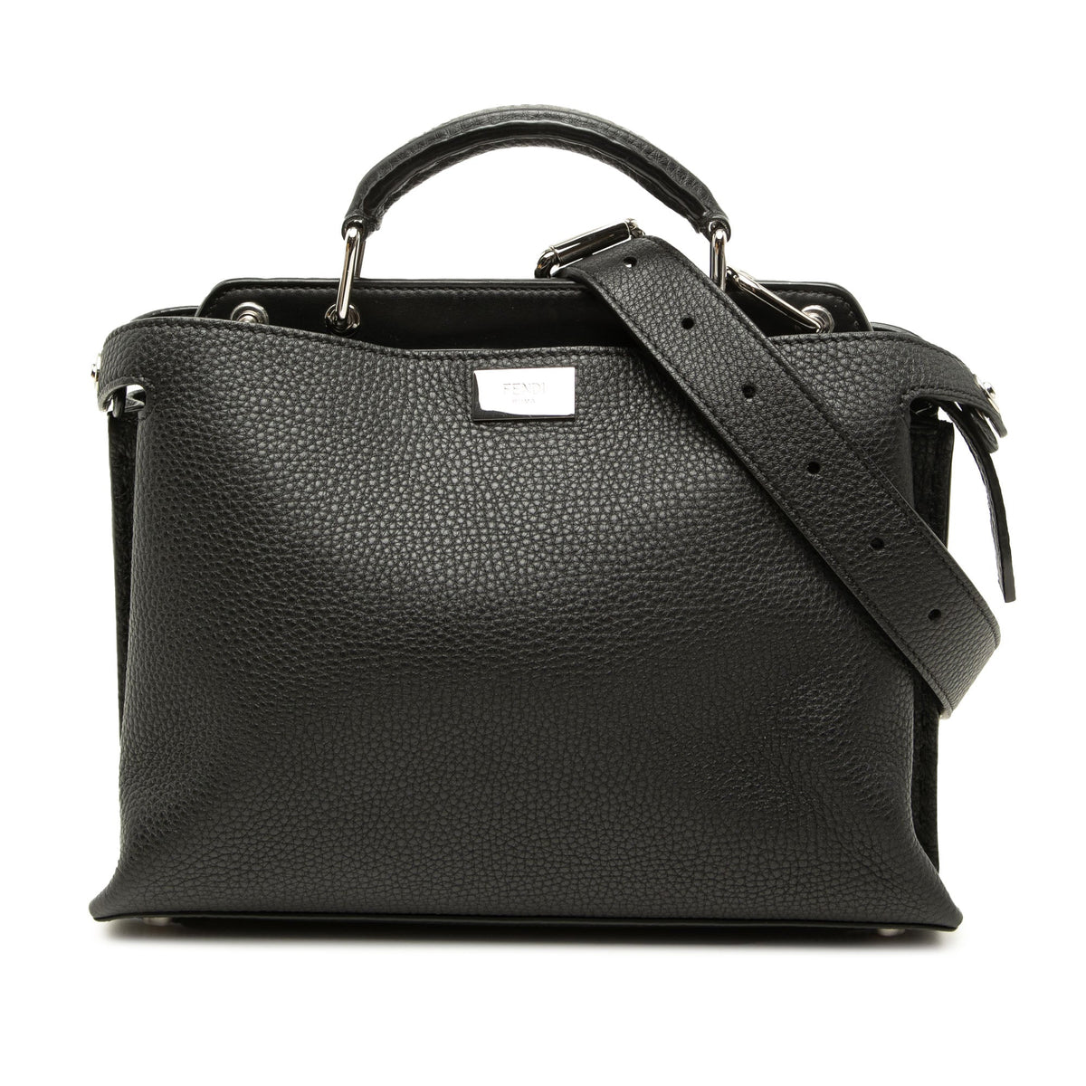 Fendi Mini Leather Peekaboo Iconic Essential Satchel