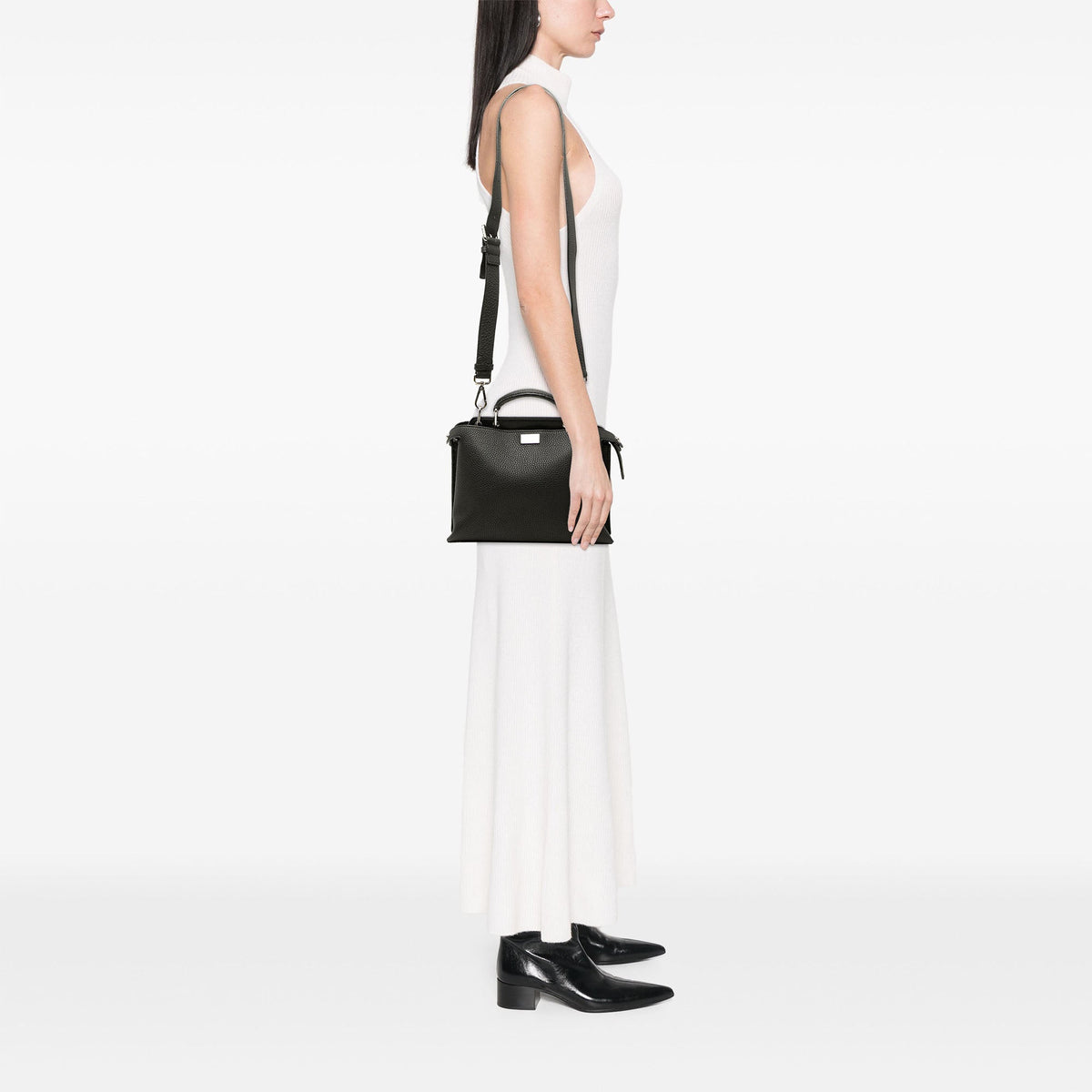 Fendi Mini Leather Peekaboo Iconic Essential Satchel