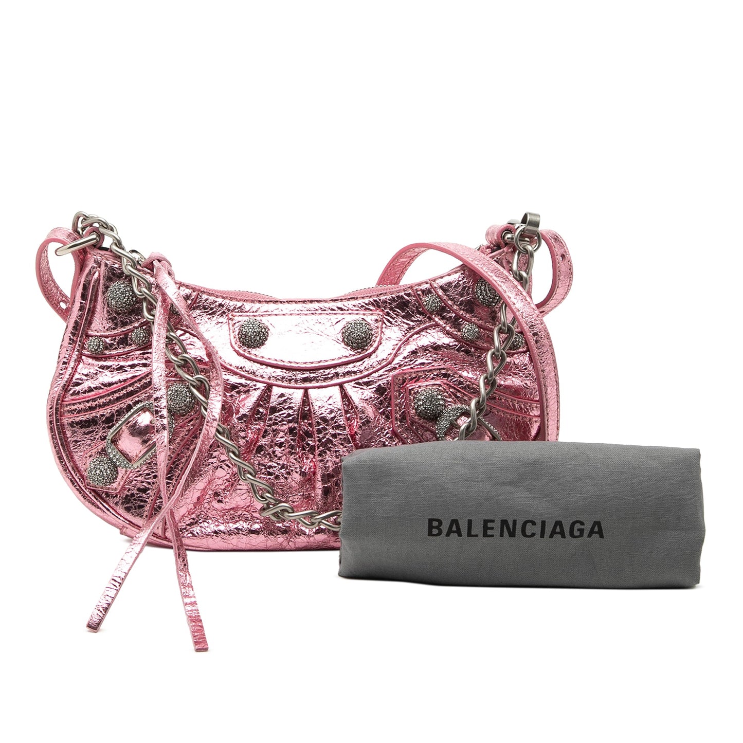 Balenciaga Metallic Lambskin Motocross Le Cagole XS