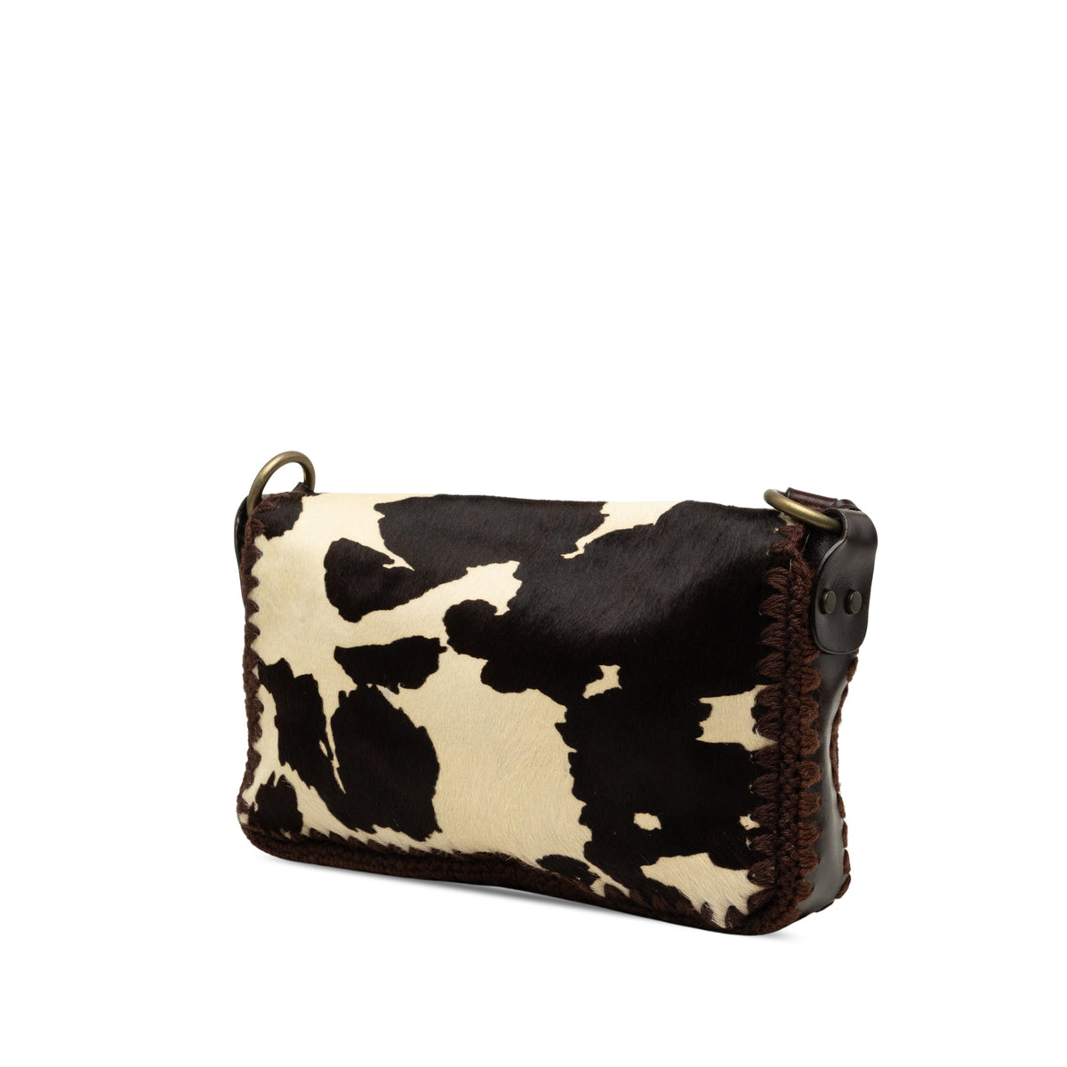 Dolce & Gabbana Pony Hair Cow Print Shoulder Bag