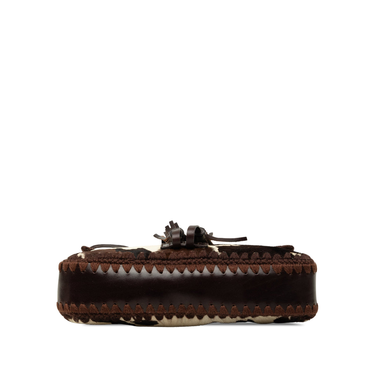Dolce & Gabbana Pony Hair Cow Print Shoulder Bag