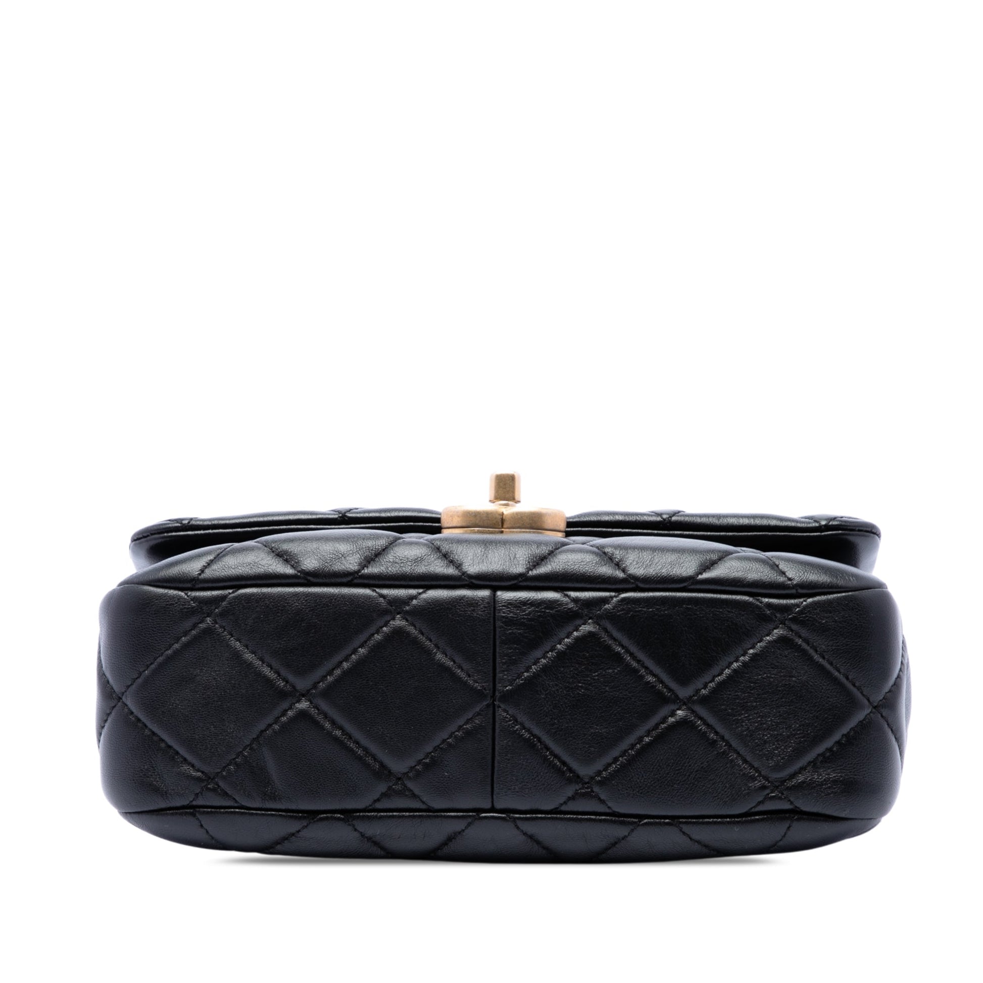 Chanel Small Quilted Lambskin Lacquered Chain Flap