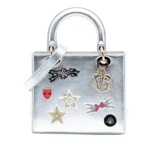 Dior Medium Calfskin Patch Embellished Lady Dior