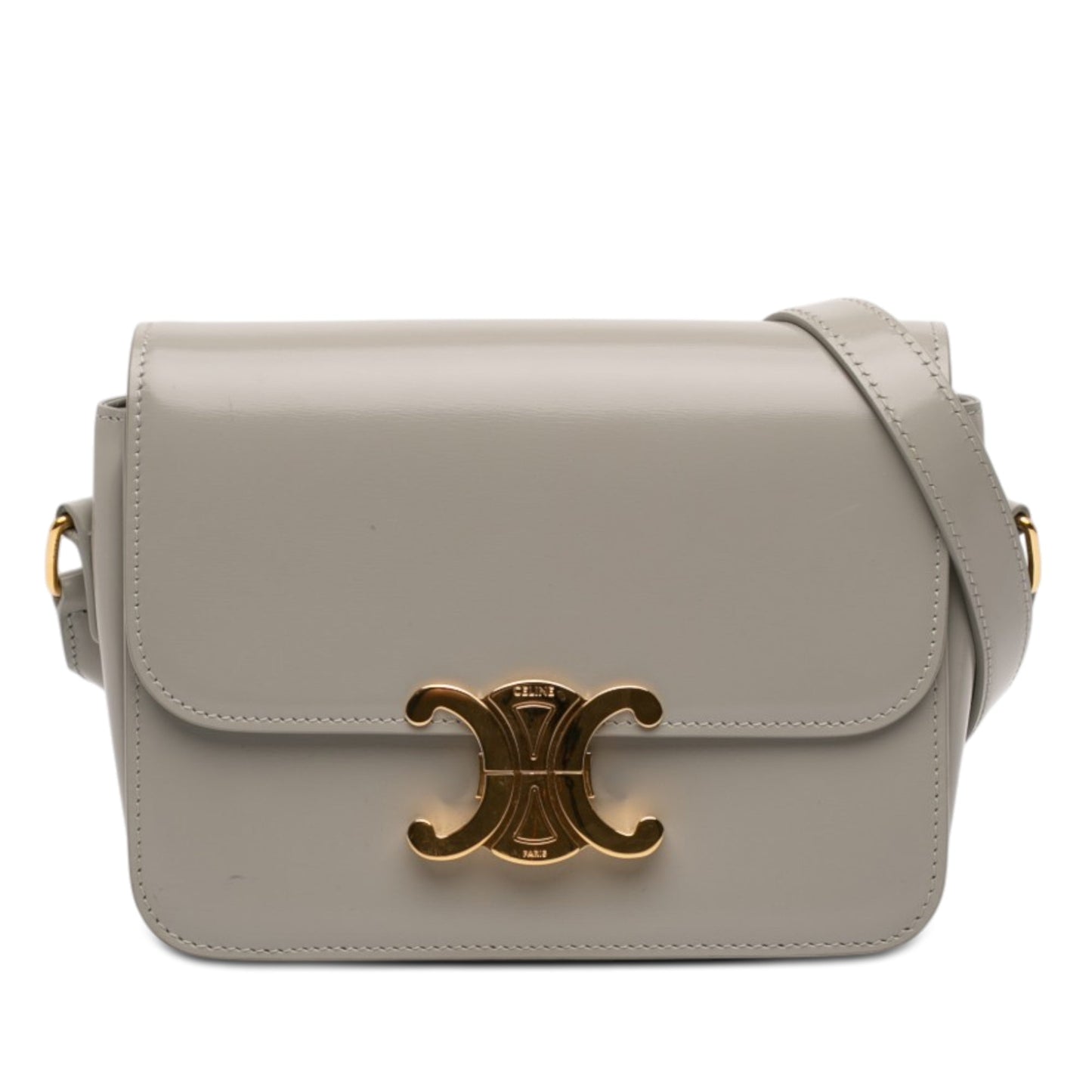 Celine Teen Shiny Calfskin Triomphe Crossbody