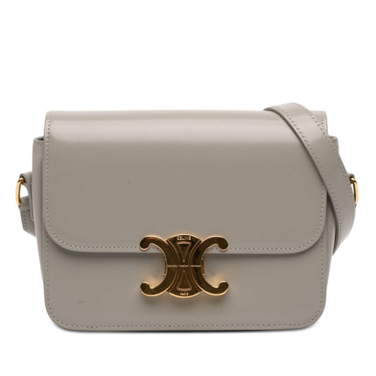 Celine Teen Shiny Calfskin Triomphe Crossbody