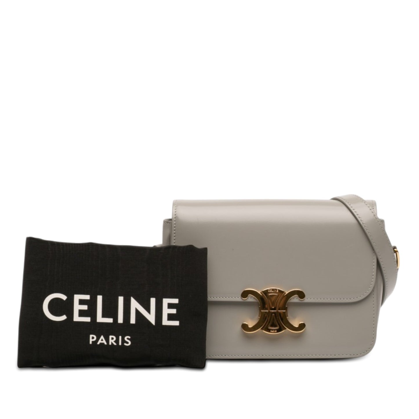 Celine Teen Shiny Calfskin Triomphe Crossbody