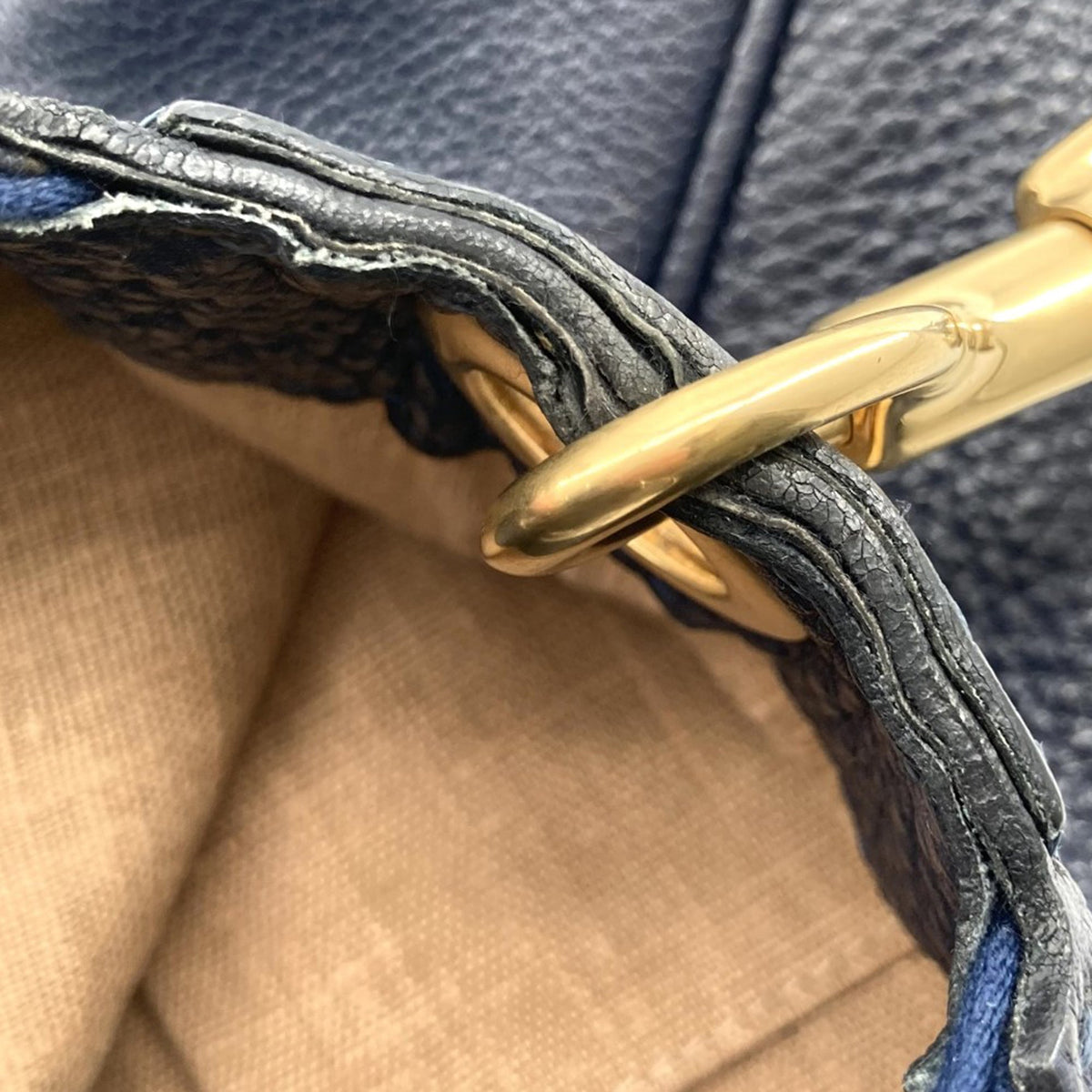 Fendi Medium Leather Selleria Crossbody — Blue