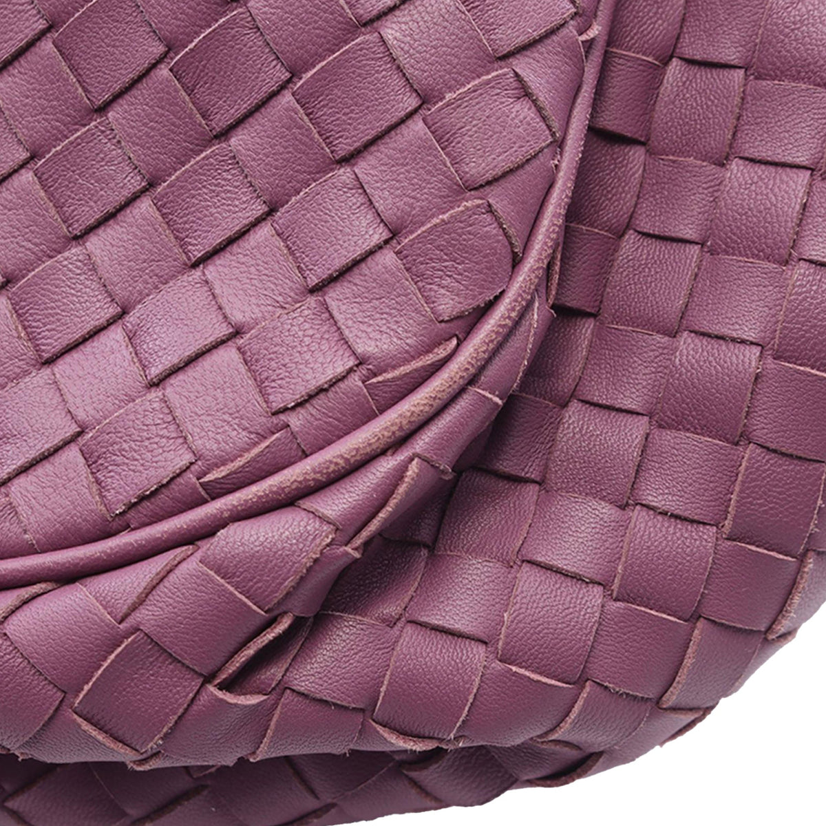Bottega Veneta Nappa Intrecciato Flap Crossbody — Purple