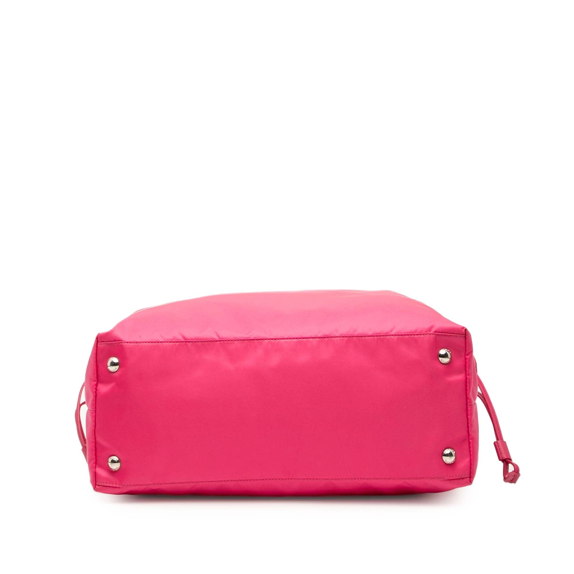 Prada Saffiano Trimmed Tessuto Open Convertible Tote