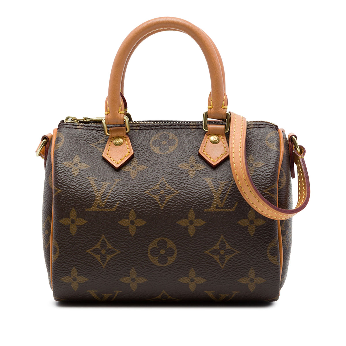 Louis Vuitton Monogram Nano Speedy Bandouliere — Brown