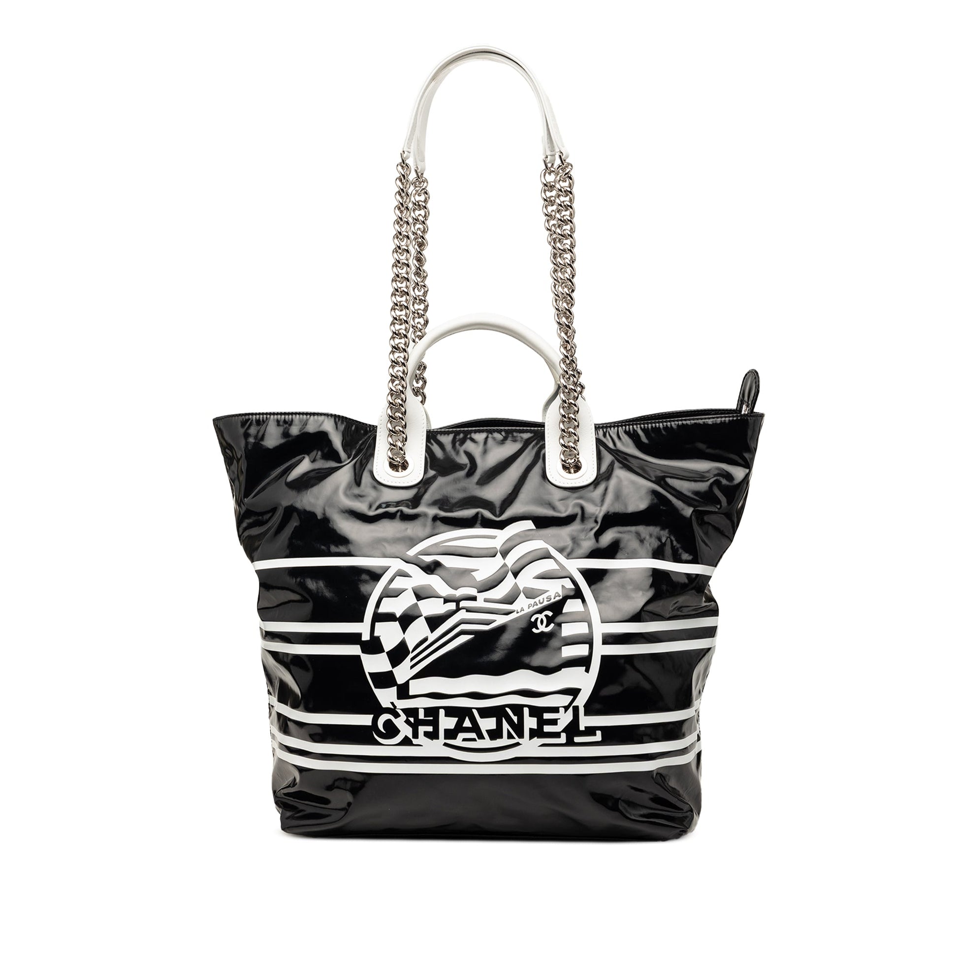 Chanel Coated Canvas La Pausa Bay Shopping Satchel