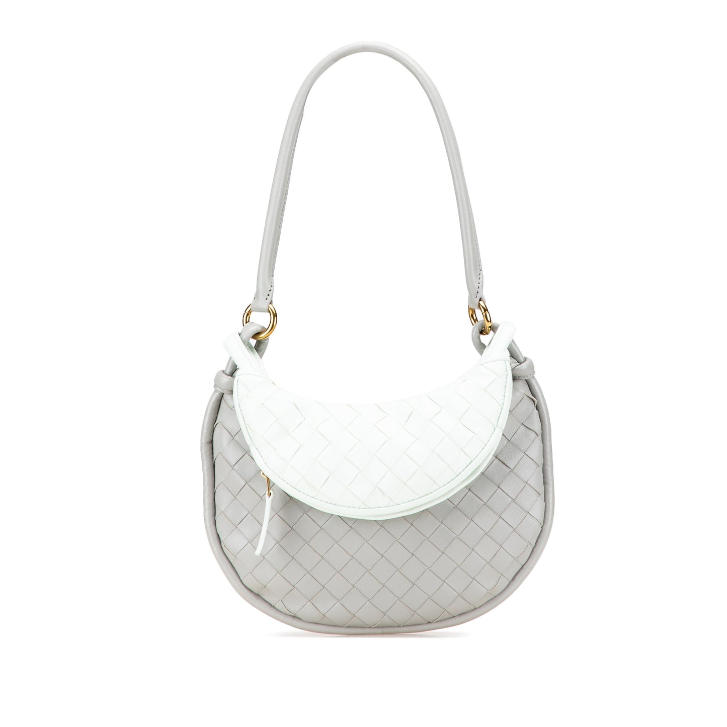 Bottega Veneta Small Bicolor Lambskin Intrecciato Gemelli Bag