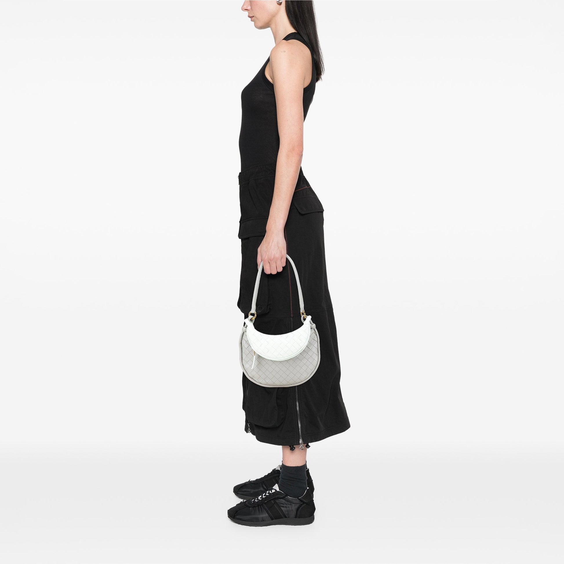 Bottega Veneta Small Bicolor Lambskin Intrecciato Gemelli Bag