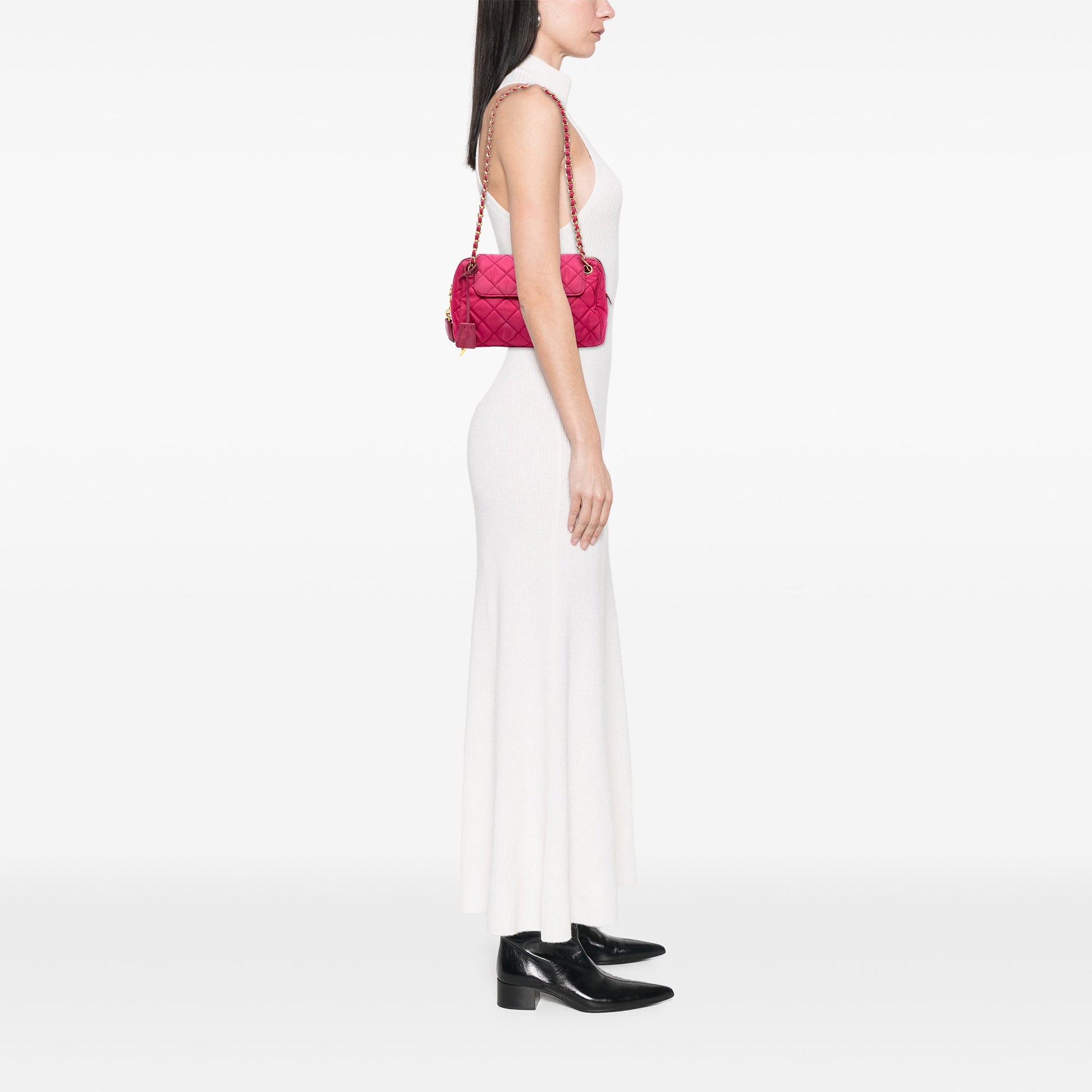 Prada Impuntu Tessuto Chain Crossbody