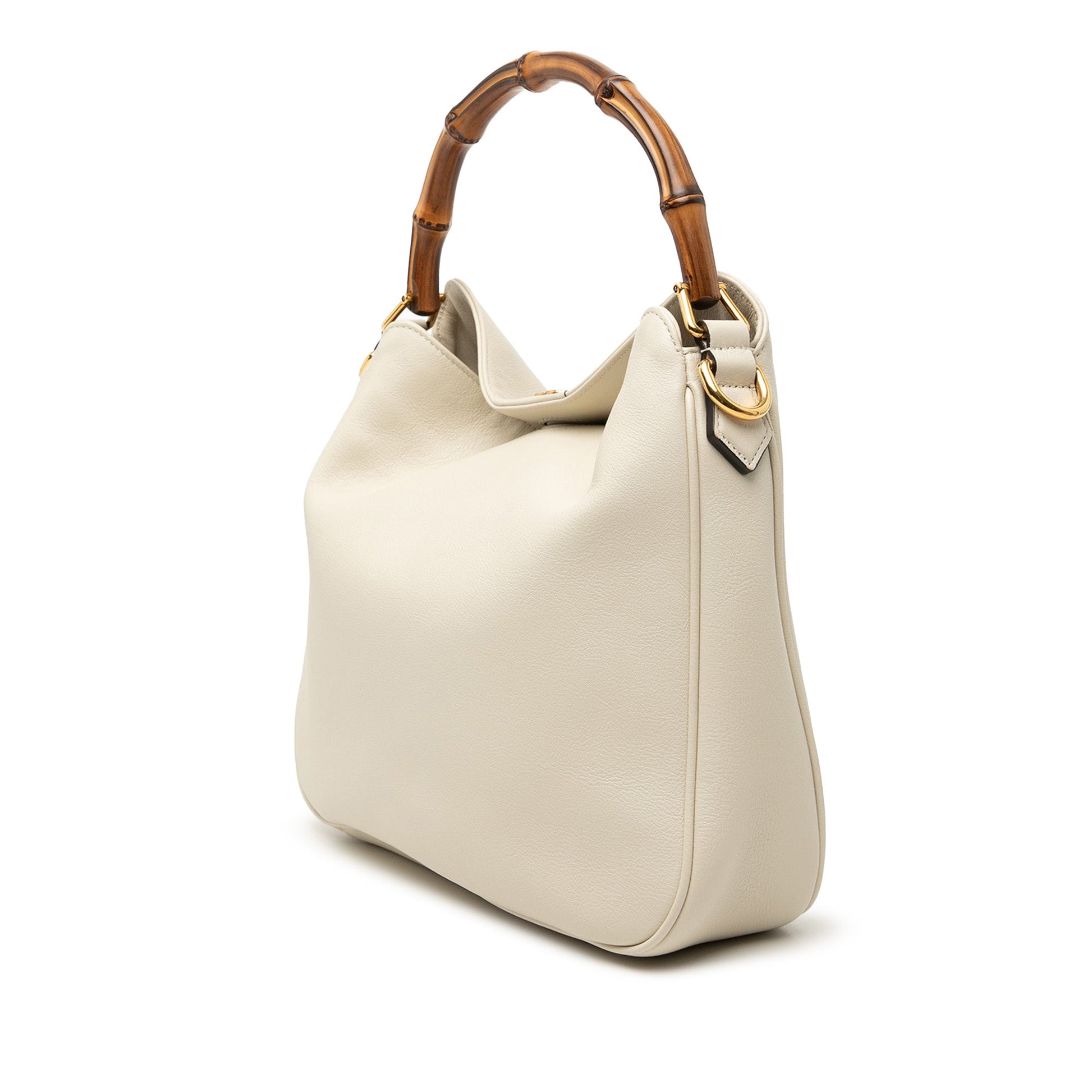 Medium Leather Bamboo Diana Satchel